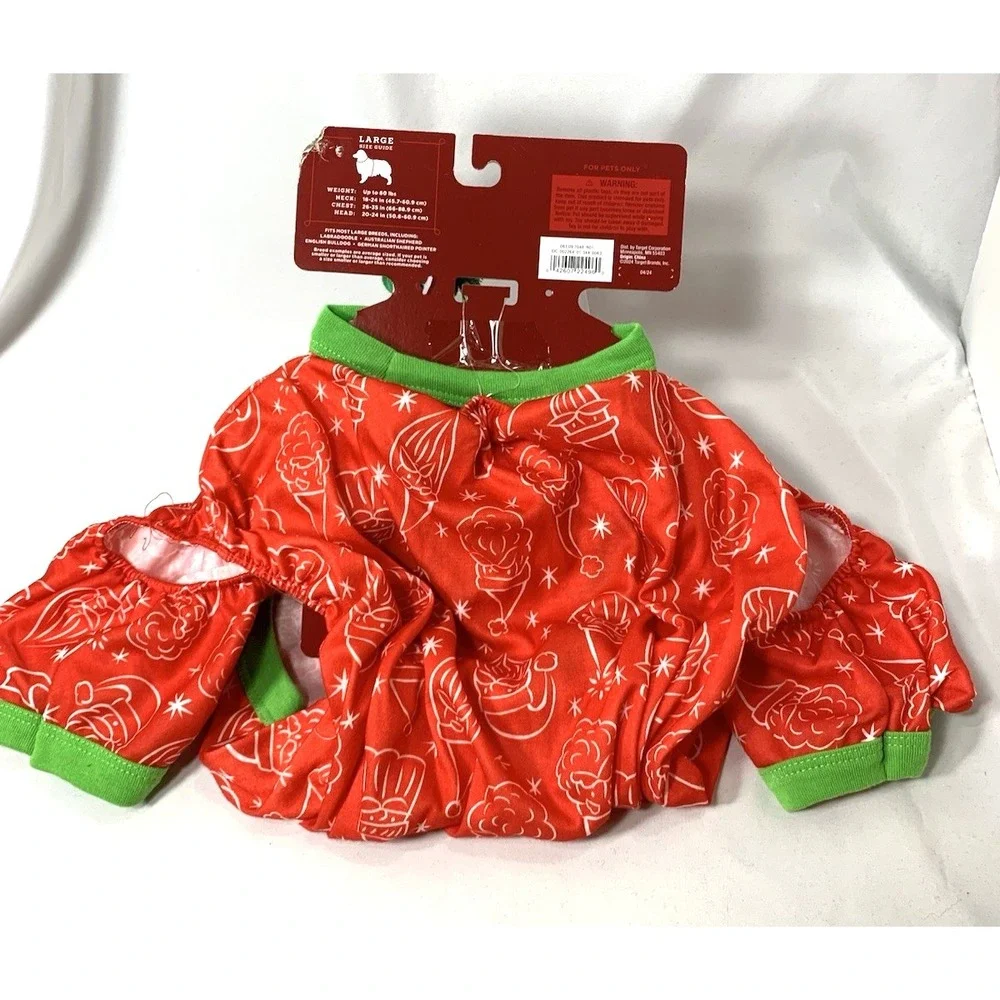 Wondershop Pet Pajamas & Toy Set‎ Size Large Up To 80 lbs Christmas New